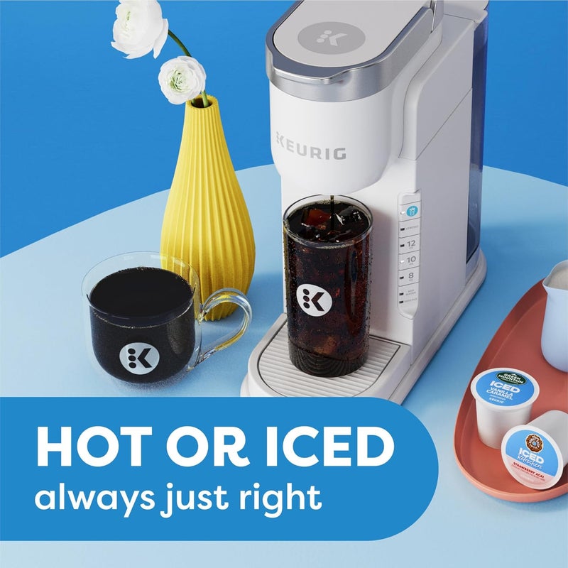 Keurig صانعة قهوة فردية K-Iced – زر التحضير فوق الثلج، تصميم مدمج، هدية مثالية لعشاق القهوة المثلجة، رمادي - Image 2